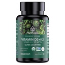 PlantFusion Organik Vitamin D3 + K2 5.000 İ, 50MCG - Bitki bazlı Lichen ve Vitamin K2, Immune Support and Bone Health için D3 + K2 5000 IU, 50MCG - Vitamin D Kaynağılı