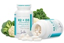 K2 + D3 Ekstra Güçlü Tamam - Kemik ve Kalp Sağlığı Desteği için MK-7 ile 120 Capsules - Kalsiyum Aborpsiyon ve Immune Function için Temel Plastikler