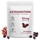 Astaxanthin 12 mg, 120 Softgels, 4 Ay Supply, Premium Astaxanthin Antioksi Supplements with Antioksi Activity, Supports Eye, Immune, Ortak, Skin Health, Internal Circulation