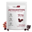 Daiasns Astaxanthin 12mg, Astaxanthin Antioksi Supplements Supports Eye, Joint, Internal Circulation and Skin Health - Non-GMO,120 Softgels - 4 Ay Supply Supply Supply