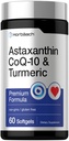 Horbäach Astaxanthin 12mg | CoQ-10 & Turmeric | 60 Softgels | Premium Formula | Non-GMO, Gluten Free Supplement Supplement Supplement