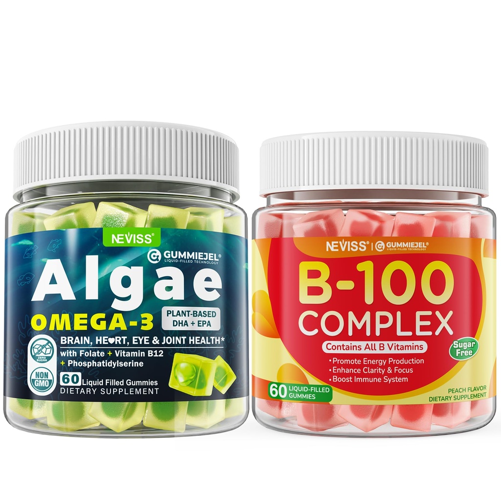 Vegan Omega 3 Gummies+ B100 Kompleksi Gummies