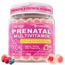 Kadınlar için Prenatal Vitaminler Çokvitamin Gummies w / Metilfolate 1mg, Choline Omega-3 (DHA +EPA) Demir, Kadın Beslemesi Için Postnatal Vitaminler | Daha Önce,During & After Gebelik,Sugar Free,Vegan,60Cts