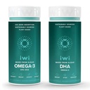 Iwi Omega-3 & DHA Omega-3 Sche, 30 Hizmet, Vegan Plant-Based Algae Omega 3, Krill & Fish Oil Alternative, No Fishy Aftertaste