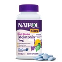 Natrol Kids Fast Dissolve Melatonin 1 mg, Diyetsel Supplement for Restful Sleep, Sleep Tablets for Kids, 60 Sugar-Free Blue-Razz-Flavored Melatonin Tabletleri, 60 Day Supply