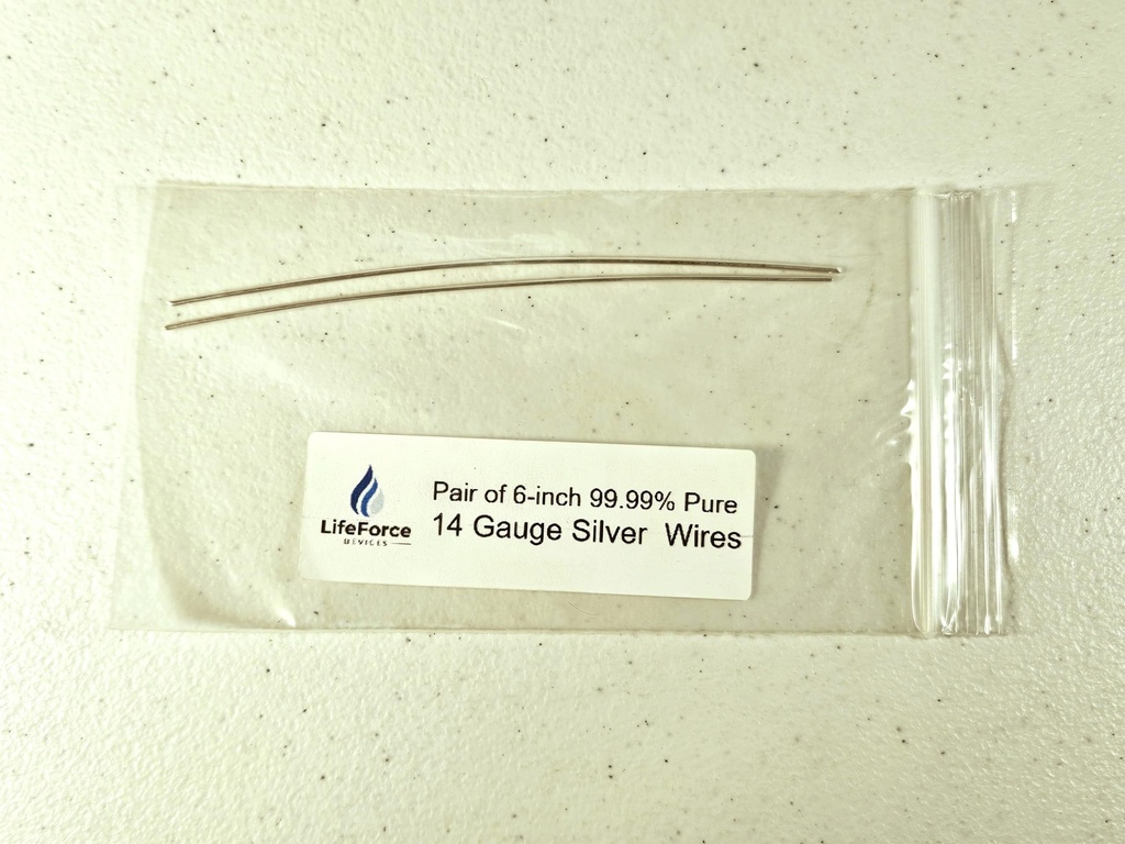 Pure Silver Jeneratör Wires – 9999 Silver elektrotlar – Pre-Cut 6Inch 14 Gauge Wires – Fits LifeForce Jeneratörs