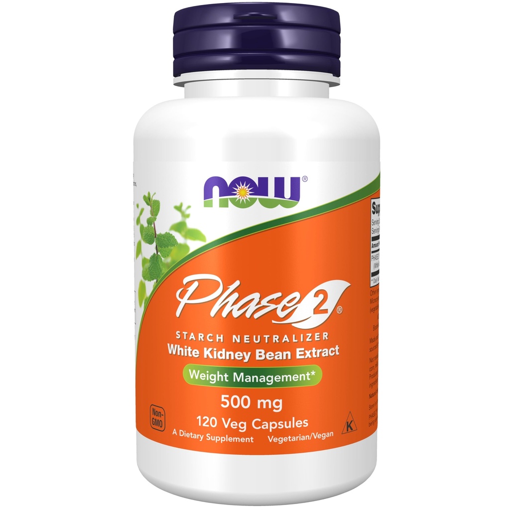 Şimdi Tamamlar, Faz 2® (Beyaz Kidney Bean Ekstraksiyon) 500 mg, Kilo Yönetimi*, 120 Veg Capsules