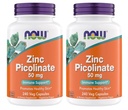 Şimdi Supplements, çinko Picolinate 50 mg, Supports Enzyme Functions, Immune Support, Non-GMO, Kosher, Veganlar için Uygun - 240 Vegetarian Capsules (Pack of 2)