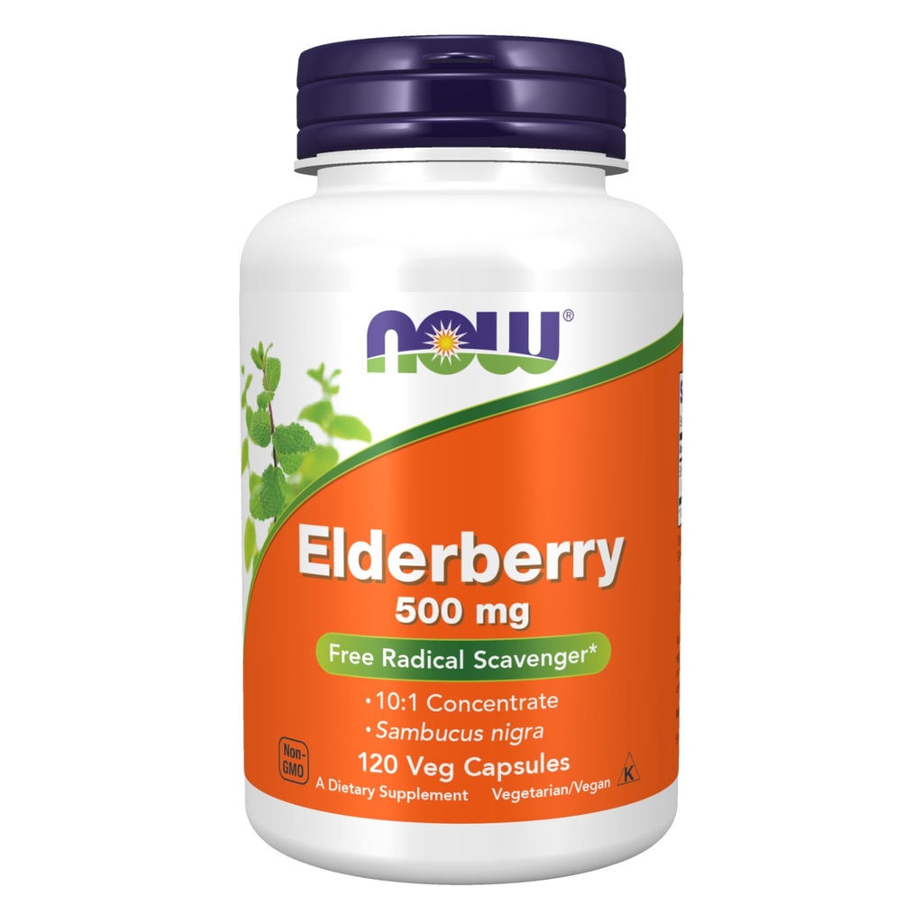 Şimdi Gıdalar Tamamlar, Elderberry (Sambucus nigra)500 mg, 10:1 Yoğun, 120 Veg Capsules