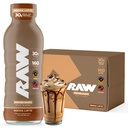 RAW Ready-to-Drink protein Shake, Mocha Latte - RTD proteini Post-Workout için Grass-Fed Whey Protein Isolate - Zero-Sugar & Gluten-Free Meal Change Drink & Breakfast Shake, 12 Fl Oz Oz