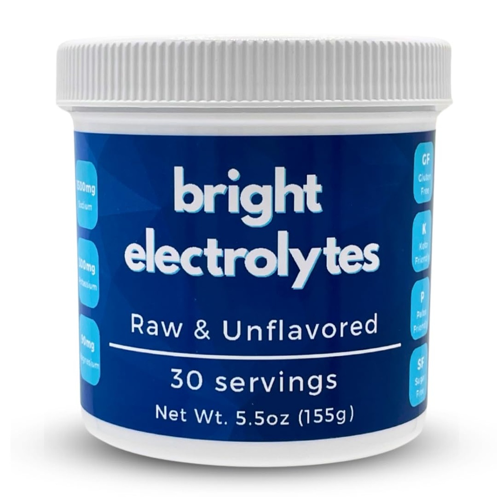 Parlak Hydration Electrolyte Toz - Raw & Natural - Nodrew Flavors, Zero Sugar - Sea Salt, Himalaya Pink Salt, Magnezyum & P properties - Medium 5.5 oz Jar