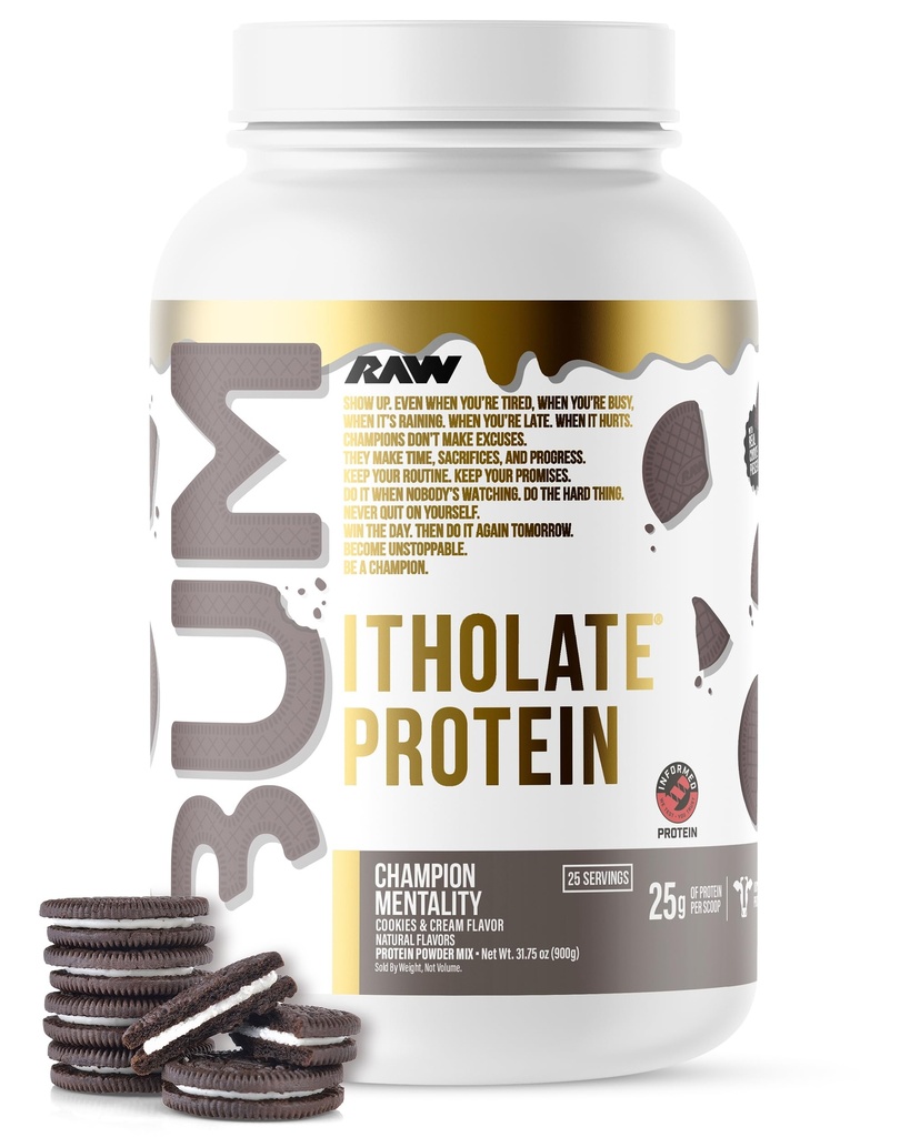RAW Whey Isolate Protein Toz, Çerezler ve Krem (CBUM Itholate protein) - Kas Büyüme ve Kurtarma için Spor Beslenme Tozu - Low-Fat, Low Carb- 25 Hizmet