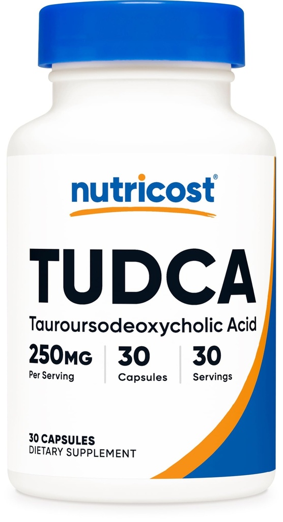 Nutricost Tudca 250 mg, 30 Capsules (Tauroursodeoxycholic Acid) - Gluten Free, Non-GMOMO