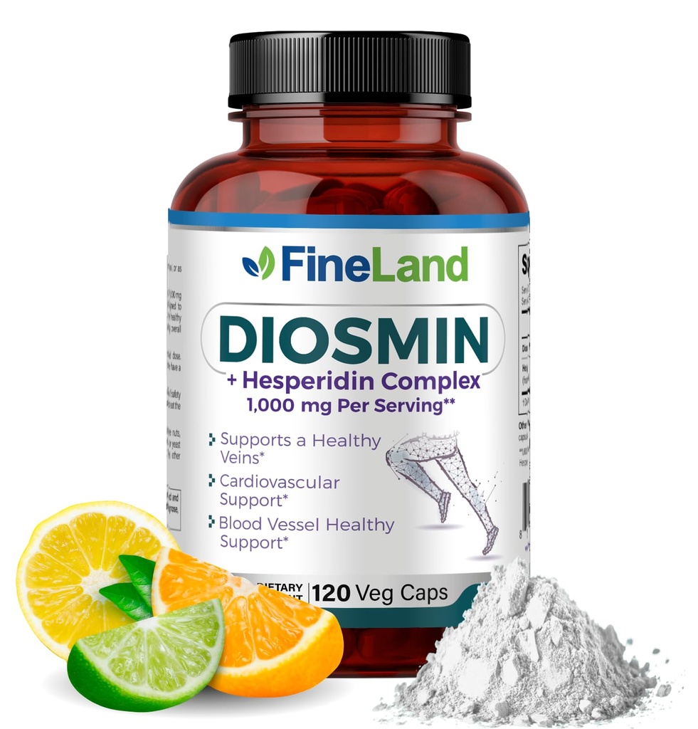 GüzelLand Diosmin & Hesperidin Kompleksi, Premium Gelişmiş Formula, 1000 mg, Blood Flow ve Circulation Support, 120 Capsules, 100% Vegan, All Natural Natural Natural