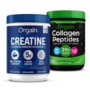 Ya da Geri Dönüş Monohidrat Toz 17.64 Oz (100 Hizmet) & Collagen Bundle Toz 1lb (20g Grass Fed) Sche - Unflavored, Non-GMO Supplements for Muscle, Brain, Skin & Ortak Destek