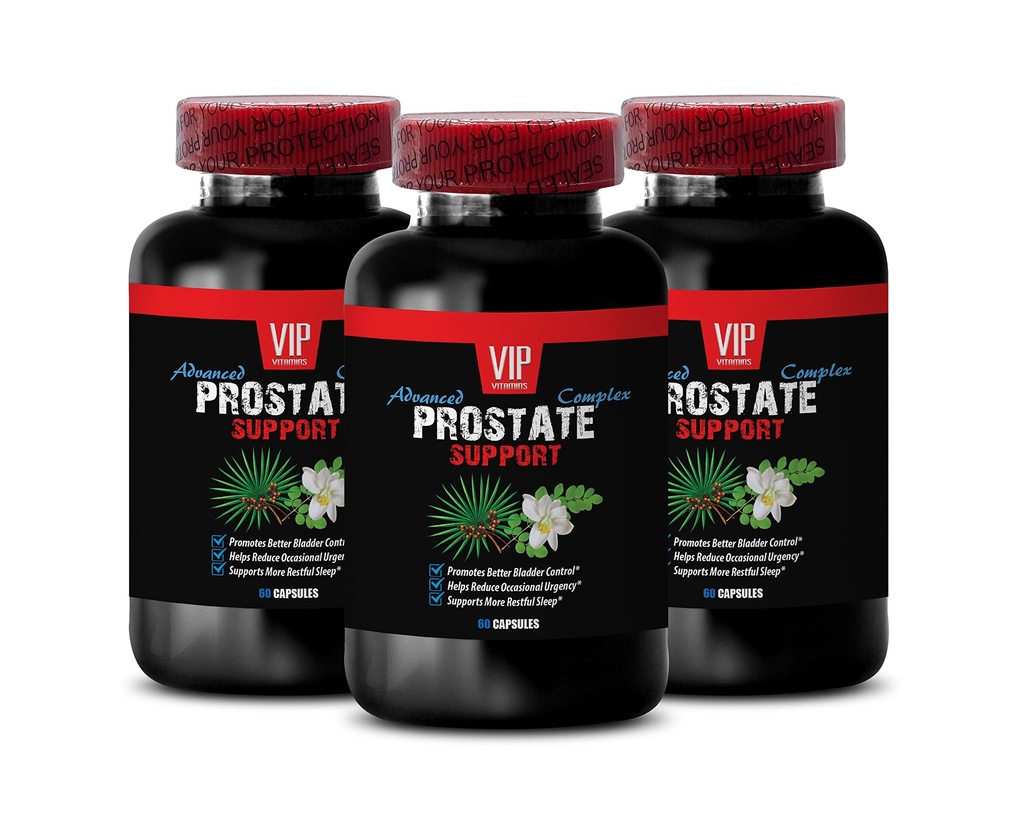 Saw Palmetto Berries for Men - Prostate Support - Pygeum for Prostate, Red Raspberry Leaf for Prostate Health, Graviola Leaf and Prostate Support, Green Tea for Prostate 3 Bottles 180 Capsules