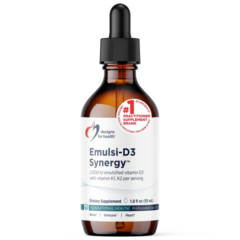 Sağlık Emulsi-D3 Synergy 2000 IU Vitamin D Sıvı Vitamin K - Immune System Support & Bone Health - Gluten-Free + Non-GMO (55 Hizmet / 1.8oz) için tasarımlar
