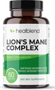 Aslan'ın Mane Meyvesi ile Mushroom Kompleksi - %100 Doğal ve Etkili Enerji Pilleri - Beyin, Focus Supplement, Stimulates Mood ve Yaratıcılık - 60 Immune Support Capsules