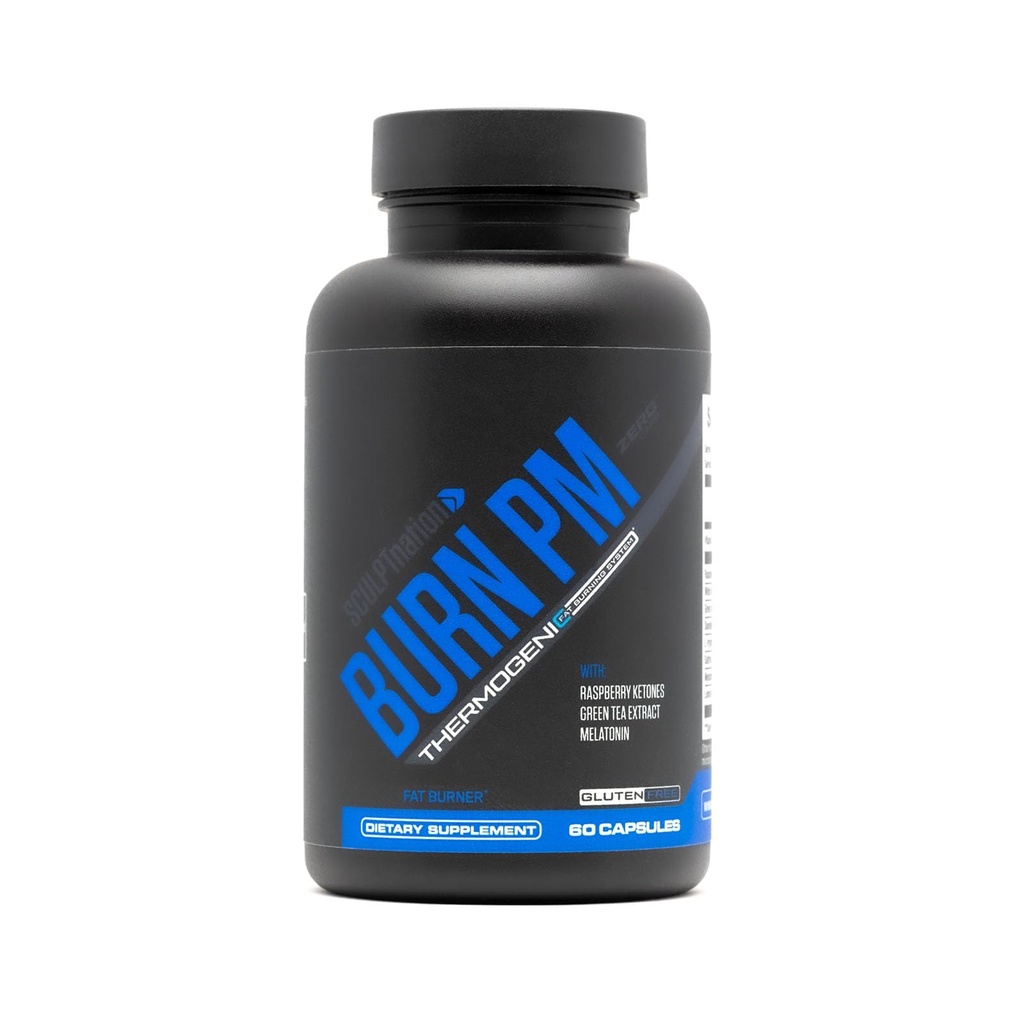 Sculpt Nation by Voloed Burn PM - Night Time Fat Burner - Appetite Suppressant ve Kilo Kayıp Desteği - Raspberry Ketones, Green Coffee Bean Extract, Melatonin - 60 Gluten Free Capsules