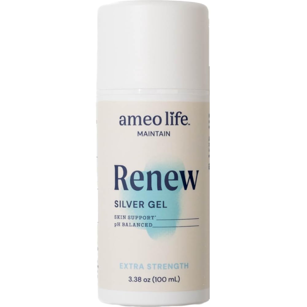 Ameo Life Extra Strength Colloidal Silver Gel 35 ppm - pH Dengeli, Yapılı Gümüş Gel Sağlıklı Cilt, Küçük Cuts, Yararlar ve Burns - Rejuvenation için Doğal Cilt Bakımı (100 ml)