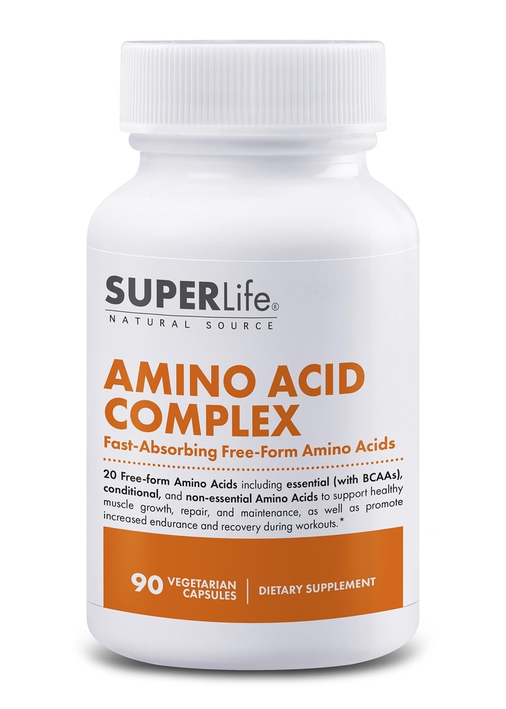 Asit Kompleksi - Hızlı Absorbing & Free Form Essential & Brantlı Zincir Amino Asits BCAAs | Supports Muscle growth, Strength & Recovery | Supplement - 90 Capsules