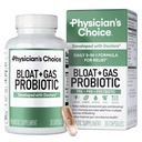 Doktor CHOICE Bloat & Gas Probiyotik 5-in-1 Proaktif Destek + Günlük Yardım - Digestion & Gut Health- Herbals, Digestive Enzymes, Post & Prebiyotiks - Gas Relief for Yetişkinler - Women & Men - 30ct