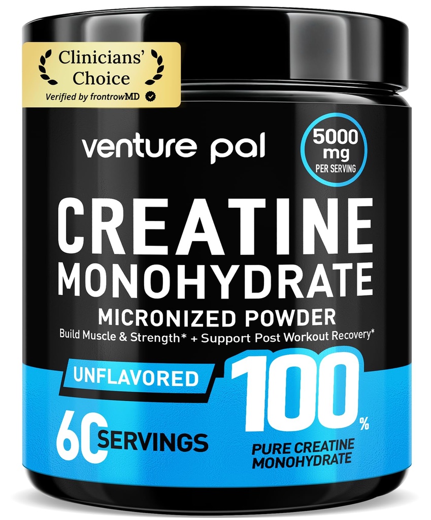 Venture Pal 100% Pure Micronized Creatine Monohydrate Powder 5g Per Serving