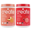 Kreatin Monohidrat Gummies - Peach Pump Duo - Sour Peach & Sour Cherry - Kadınlar ve Erkekler için Kretine Gummies, NSF sertifikalı, 3. Parti Test Edildi, Anti-Melting Formula, 180 Count (2-Pack)
