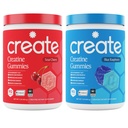 Kreatin Monohidrat Gummies - Rocket Pop Duo - Blue Raspberry & Sour Cherry - Kadınlar ve Erkekler için Kretine Gummies, 3rd Parti Test Edildi, Anti-Melting Formula, 180 Count (2-Pack)