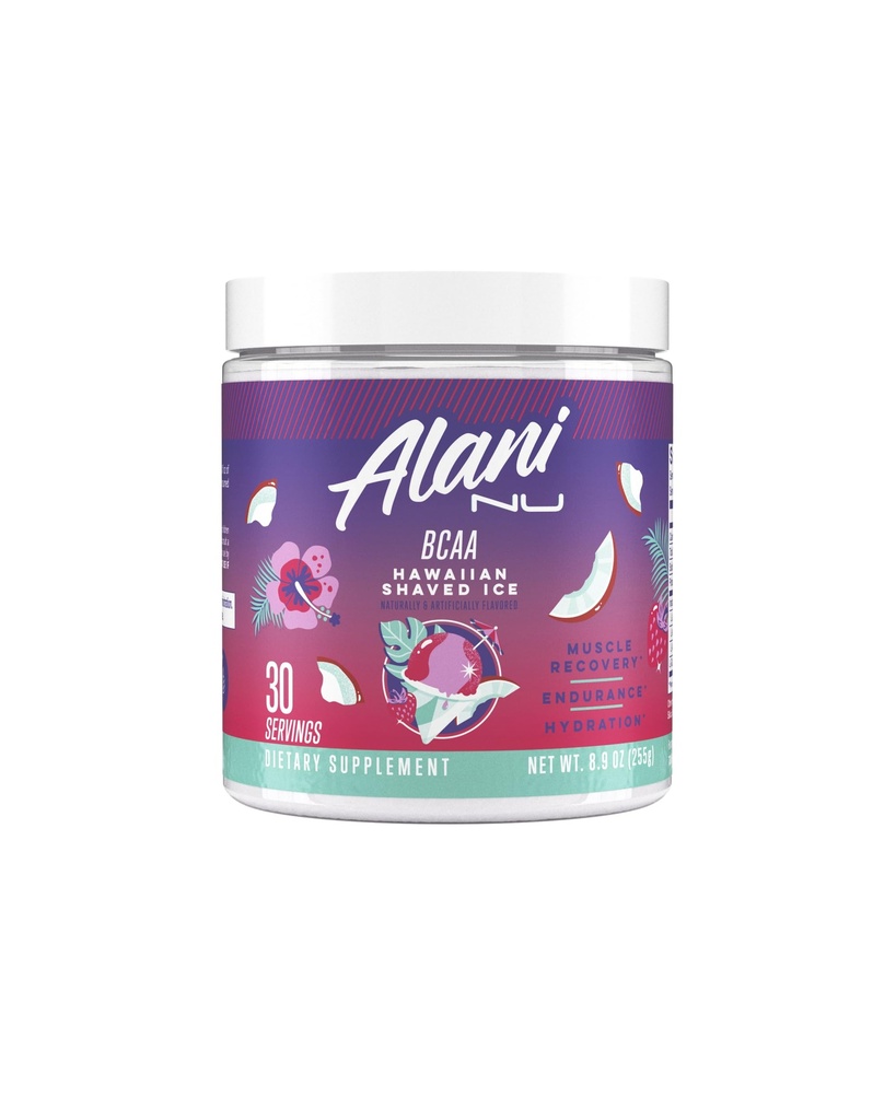 Alani Nu BCAA Hawaiian Shaved Buz | Sınıf Zinciri Temel Amino Asitler | 2:1 Formula | Tamamlayıcı | Kas Kurtarma Vitaminleri Post-Workout | 30 Hizmetler