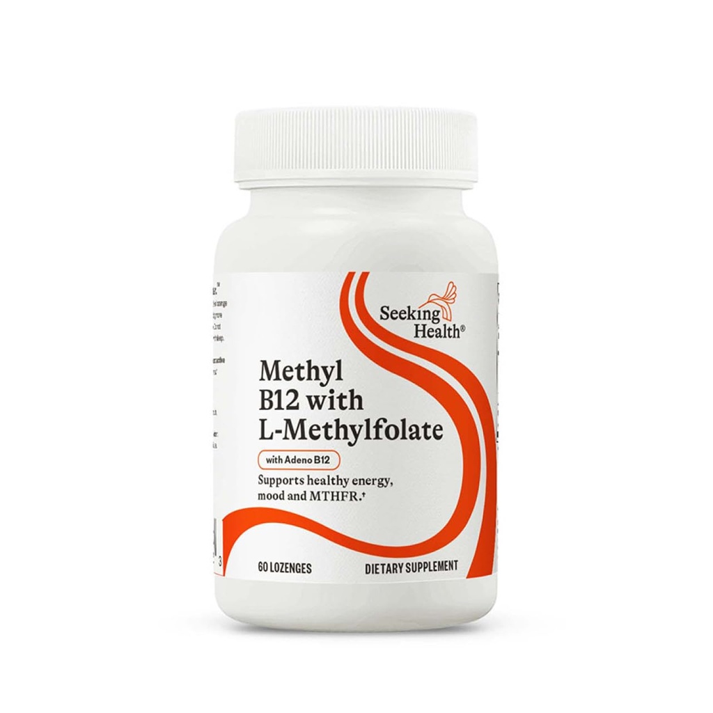 B12'yi L-Methylfolate ile Görmek - MTHFR Destek Supplement - Metilasyon Desteği Supplement - Lozenges Beyin Sağlığı ve Enerjiyi Desteklemek - 60 Lozenges