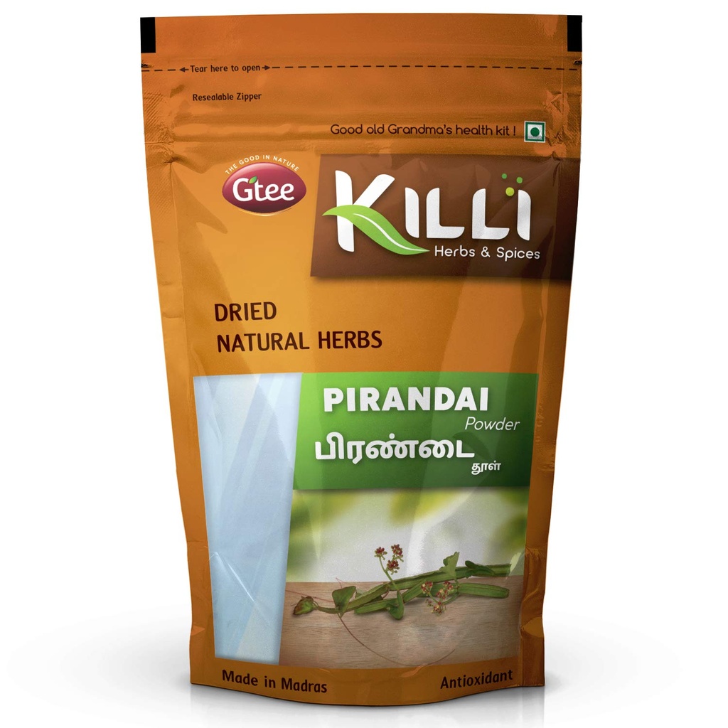 KILLI Pirandai | Hadjod | Veld Grape | Cissus quadrangularis | Nalleru Toz, 100g