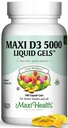 Maxi Health D3 5000 Sıvı Gels - Doğal Vitamin D3 - Beslenme Supplement - 180 Capsules - Kosher