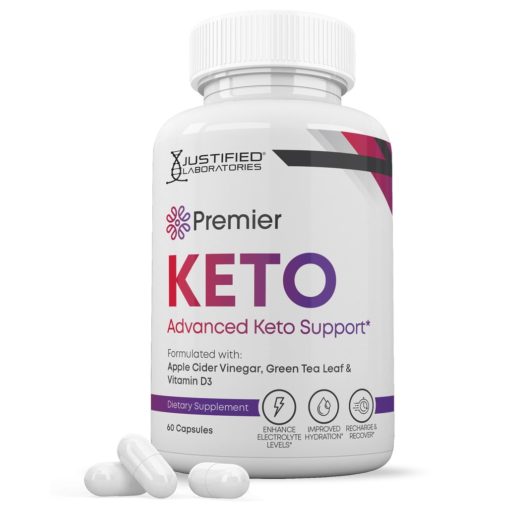 Premier Keto ACV Pills 1275MG Keto Desteği Apple Cider Vinegar Ekstra Virgin Zeytinyağı Toz Yeşil Çay Broşürü 60 Capsules