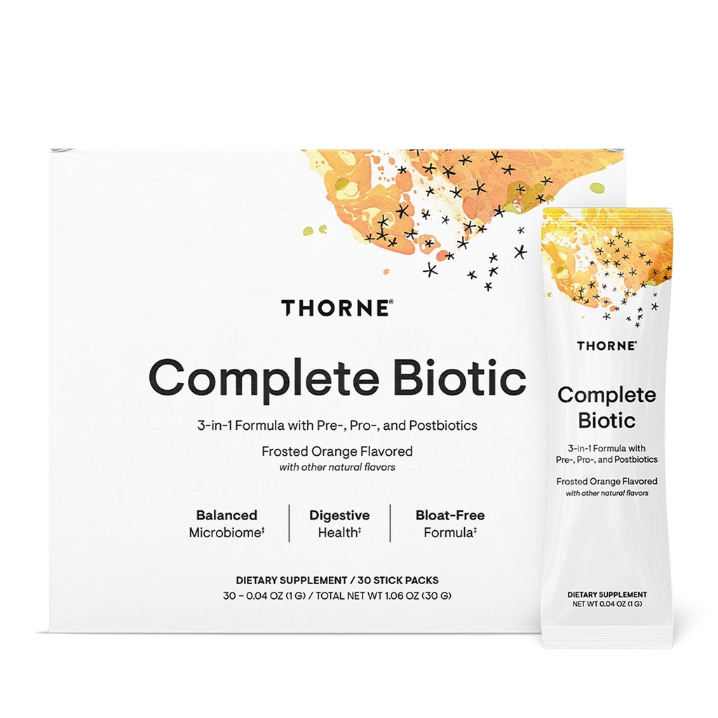 THORNE - Tamam Biotic - Probiyotik, Prebiyotik & Postbiyotik for Women, Men & Kids - Supports Gut, Digestive & Immune Health* - Occasional Constipation, Diarrhea, Gas & Bloating Relief* - 30 Hizmet
