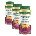 Nature's Bounty Probiyotik Gummies, Immune Health & Digestive Balance, Pineapple, Raspberry ve Orange Flavor Gummies, 60 Ct (Pack of 3)