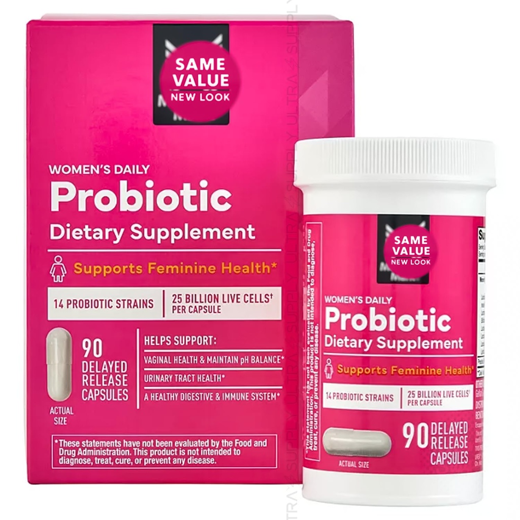 Üye Mark Women's Probiyotik 25 Milyar CFU - 14 Strains, Gecikmiş Salaçlar, 90 Kont