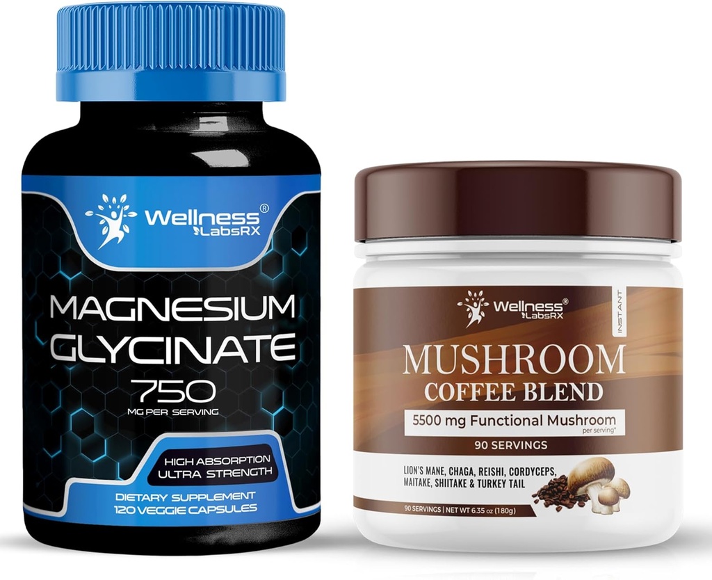 WELLNESS LABSR Magnezyum Glycinate Capsules 750 mg - Mushroom Kahve