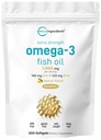 Mikro Malzemeler Ekstra Kuvvetli Omega 3 Balık Yağı 1000 mg Odada, 300 Softgels | Lemon Flavored | Burpless | EPA 180 mg + DHA 120mg | Deep Sea Fish Oil Supplements 1000mg