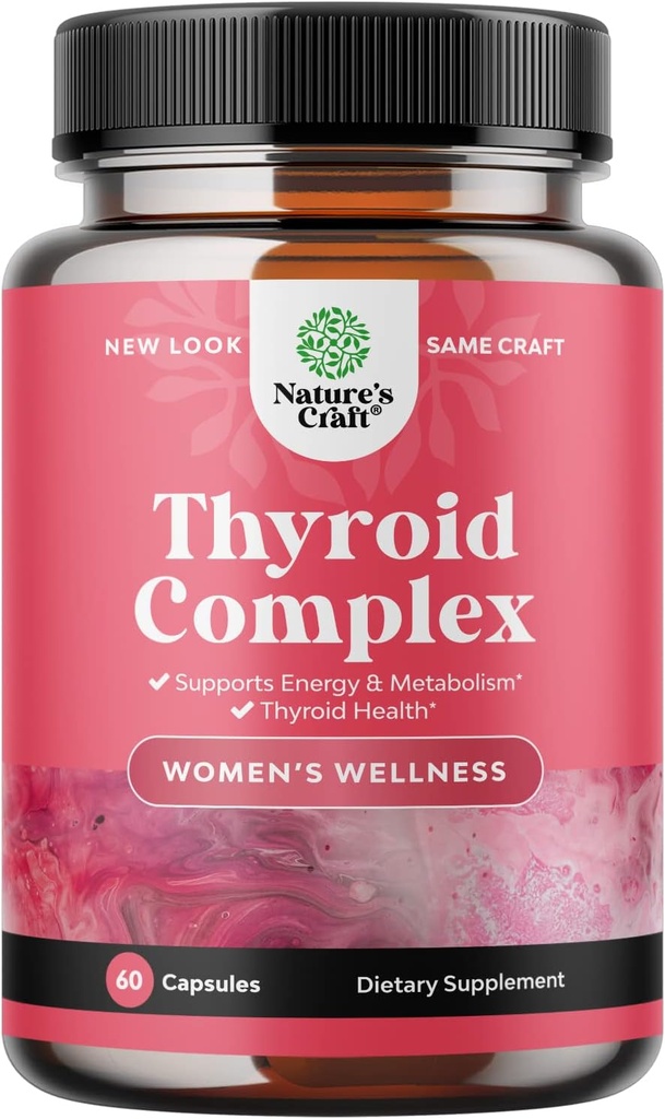 Ashwagandha ile Kadınlara Yönelik Gelişmiş Tiroid Desteği - L Tyrosine Rhodiola ve Astragalus Root ile Tiroid Eki - ProMO Balancing Herbal Yourroid Energy Women's Health Supplement