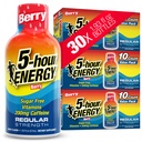 5- Saat ENERJİ Shots Regular Strength, Berry Flavor, 30 Kont, 1.93 Fl Oz, Sugar Free, Zero Calories, Amino Asits ve Essential B Vitaminleri, Diyet Tamam, Feel Alert and Energized, 200 mg Caffeine
