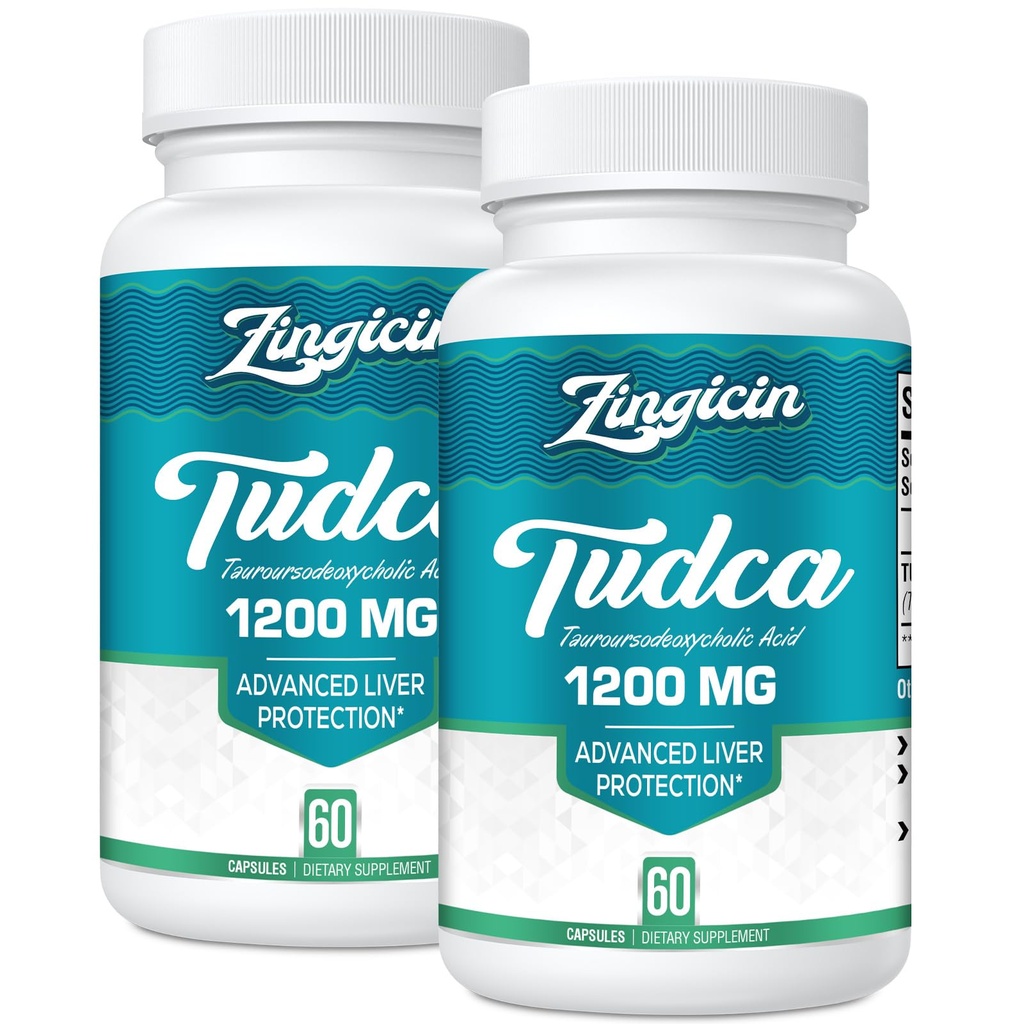 TUDCA Supplement 1200 mg - 120 Veggie Capsules, Liver için Güçlü TUDCA Bile Salts Supplements,Digestion