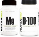 NutraBio B-100 B Vitamin Kompleksi ve Reaktör Magnezyum Supplement Sche – Vitamin Supplement Sche Immune System, Bone Health, sağlıklı Saç, Skin ve Nails ile Yardımcı Olabilir