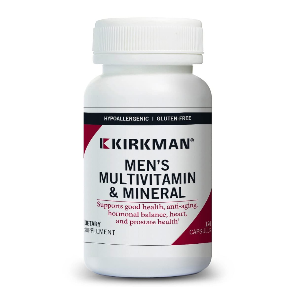 Kirkman 60 to 90 Men’s Multi-Vitamin and Mineral Boost || 120 Vegetarian Capsules || Provides Comprehensive Vitamin and Mineral Support for Senior Men || Gluten and Casein Free