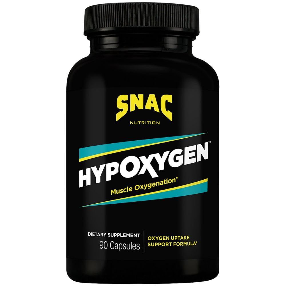 SNAC HypOxygen - Kas Oksijenasyon Performansı ve Endurance Supplement, Body's VO2 Max & Assists with Recovery from High-Repetition Egzersiz, 90 Veggie Capsules (45 Hizmet)