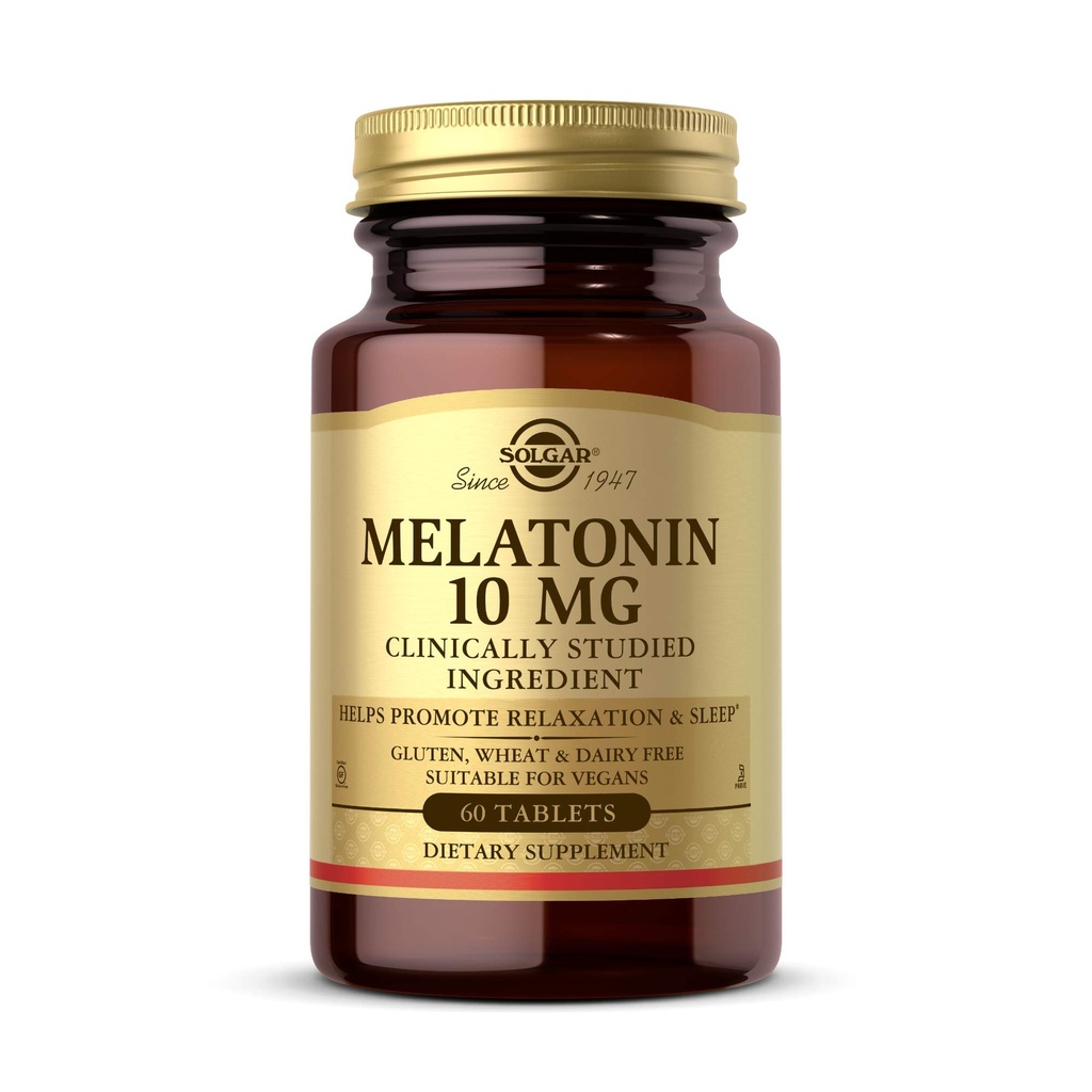Solgar Melatonin 10 mg Tabletleri Yüksek Dosage Rahatlama Uyku Klinik Olarak Onaylanmış Melatonin Destekleri Doğal Uyku Döngüsü Vegan Gluten Ücretsiz Süt Ücretsiz Kosher Hizmetleri, 60 Kont