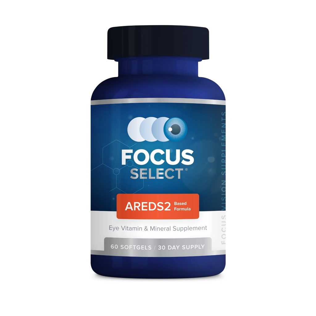Focus Select AREDS2 Based Eye Vitamin-Mineral Supplement - AREDS2 - Gözler için Temel Tamam (60 ct. 30 Day Supply) - AREDS2 Temel Low çinko Formula - Eye Vision Supplement ve Vitamin