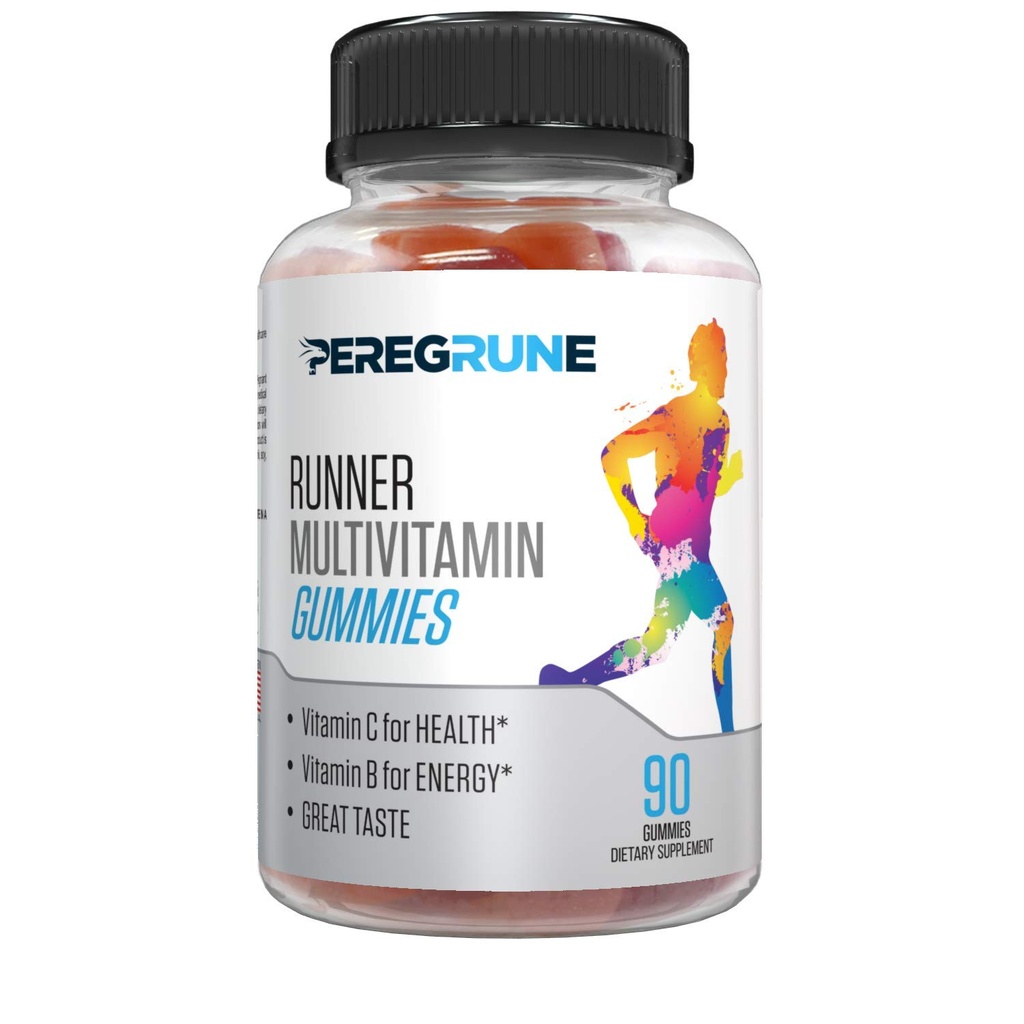 Çokvitamin Gummies - Vitaminler A, C, D, E ve B Kompleksi ile Koşu için Günlük Vitaminler - 50% Daha Az Şeker - Antioksis, Recovery, Endurance, and Energy Gummy – Certified Run Sup