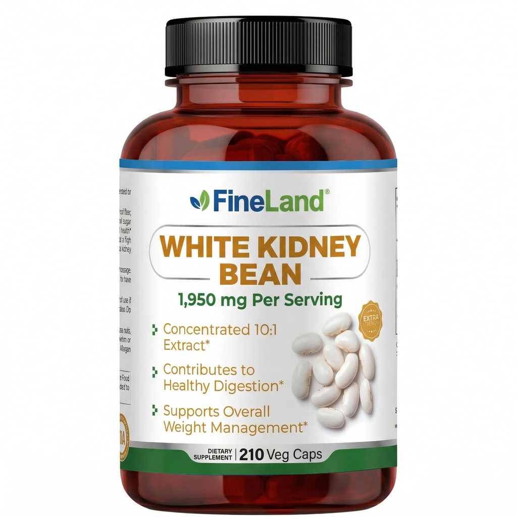 GüzelLand White Kidney Bean 10:1 - Servis başına 19,500 mg Eşdeğer, 210 Vegan Capsules - Destekler Carb Metabolism & Digestive Comfort - ABD'de Yapılmış