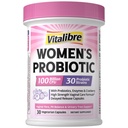 Vitalibre Probiyotiks for Women 30 Strains, 100 Milyar CFU Vaginal Probiyotiks with Digestive Enzymes, Prebiyotiks & Cranberry for Urinary Tract Health, PH Balance, 30 Veggie Capsules